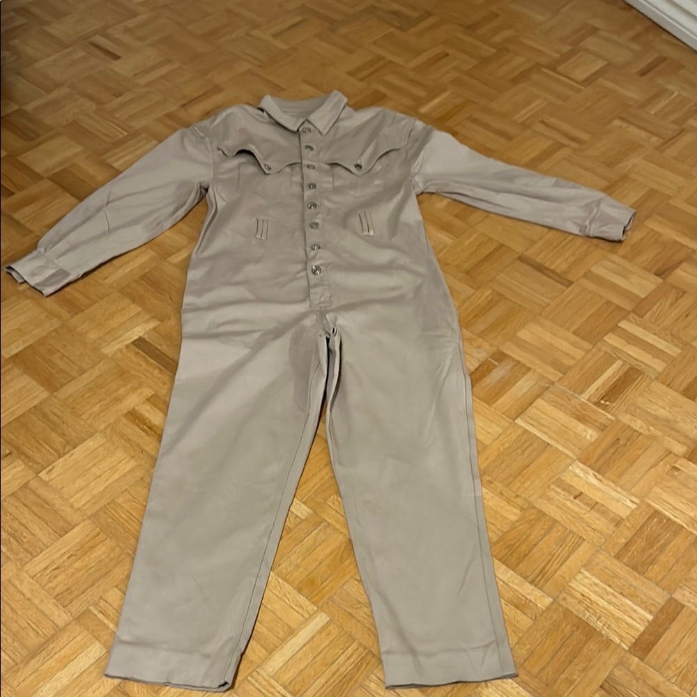 Grlfrnd Stylish Tan Jumpsuit NWOT